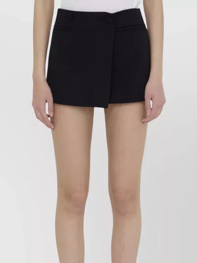 Valentino High-waisted Slim Fit Mini Skirt In Black