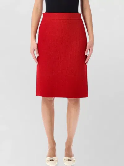 Valentino High Waisted Tweed Midi Skirt