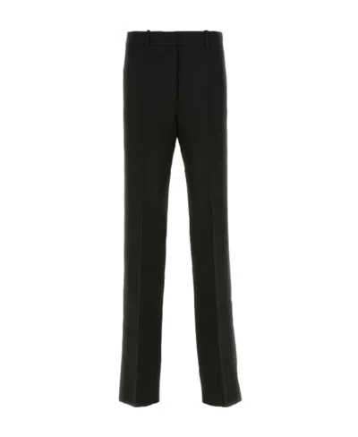 Valentino High-waisted Wide-leg Trousers In Black