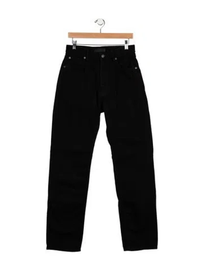 Pre-owned Valentino High-rise Skinny Leg Jeans In Black