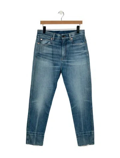 Pre-owned Valentino High-rise Straight Leg Jeans In Blue