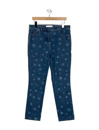 Pre-owned Valentino High-rise Straight Leg Jeans In Blue