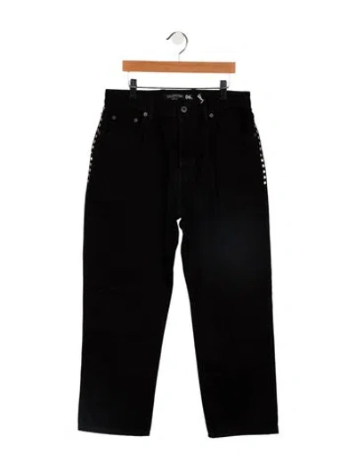Pre-owned Valentino High-rise Straight Leg Jeans W/ Tags In Black
