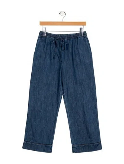Pre-owned Valentino High-rise Wide Leg Jeans In Blue