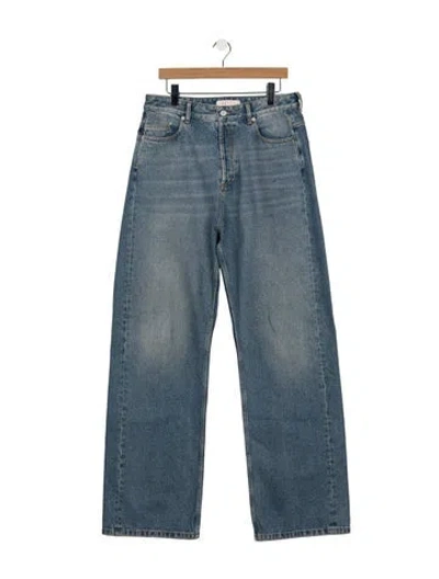 Pre-owned Valentino High-rise Wide Leg Jeans In Blue