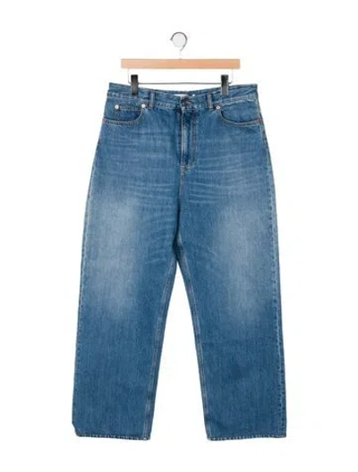 Pre-owned Valentino High-rise Wide Leg Jeans W/ Tags In Blue