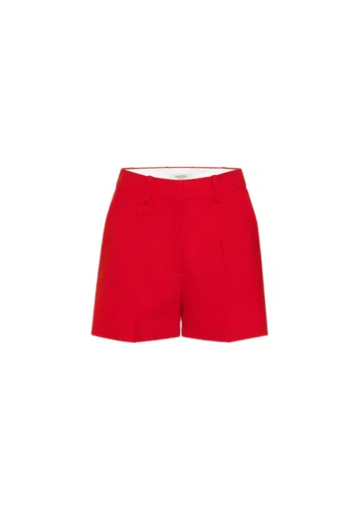 Valentino High-waist Shorts In Red