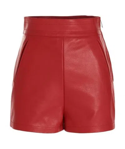 Valentino High-waist Shorts In Red