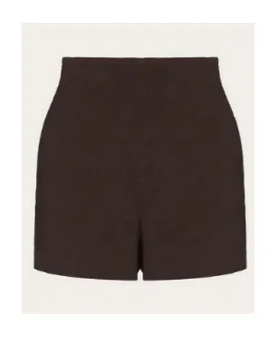 Valentino High-waisted Knitted Shorts In Black
