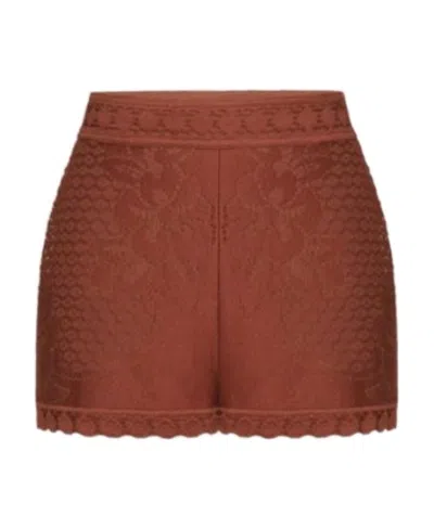 Valentino High-waisted Knitted Shorts In Multi