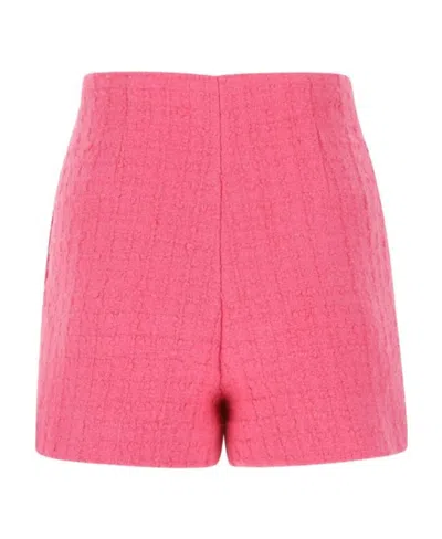 Valentino High-waisted Tweed Shorts In Pink