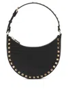 Valentino Rockstud Mini Leather Hobo Bag In Black