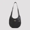 Valentino Hoboho Small Shoulder Bag With Studded Strap In Black