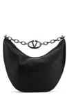 Valentino Hobo Vlogo Moon Shoulder Bag In Nero