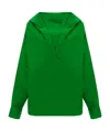 Valentino Hoded Windproof Pullover Jacket In Green
