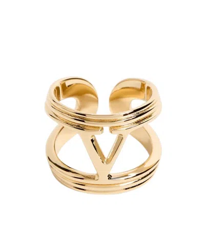 Valentino Garavani Hollow Ring In Yellow