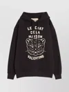 Valentino Garavani Sweatshirt With Le Chat De La Maison Patch In Black