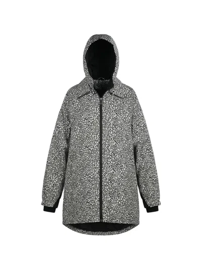 Valentino Hooded Leopard-print Coat In Animal Print
