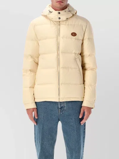 VALENTINO HOODED QUILTED DOWN JACKET AND POCKETS
