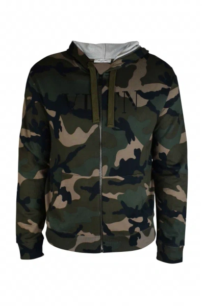 Valentino Hooded Vest In Green