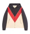 Valentino Logo Windbreaker With Hood And Pockets In Black