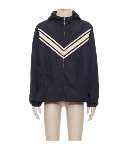 Valentino Hooded Windbreaker In Lightweight Nylon With Inlaid V In Multi