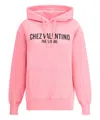 Valentino Pink Cotton Hoodie With Kangaroo Pocket In Pink