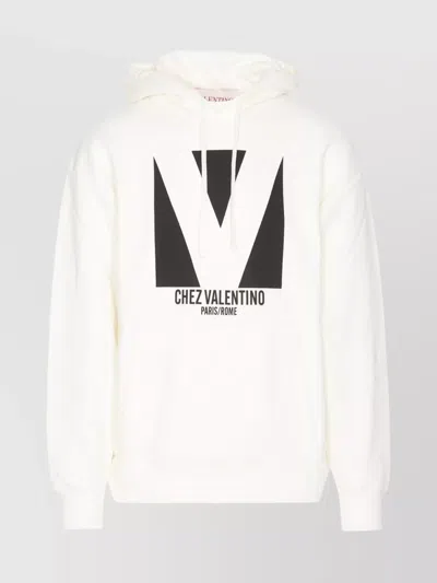 Valentino Hoodie With Drawstring And Front Graphic Print