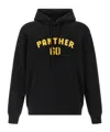 Valentino Hooded Sweatshirt With Front Pocket And Ribbed Hem In Black