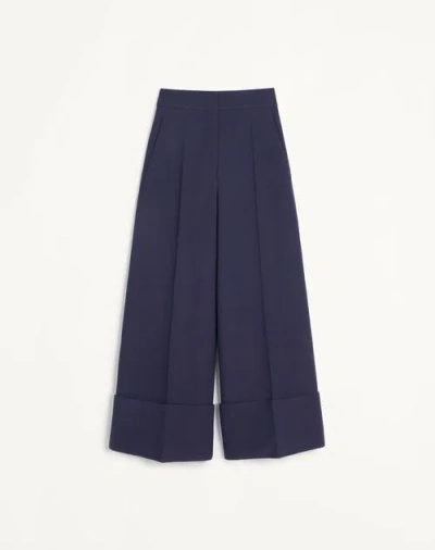 Valentino Hose Aus Crepe Couture Frau Indigo 38 In Blue