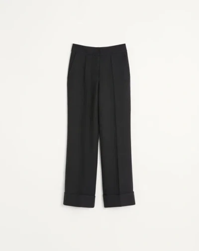 Valentino Crepe Couture Trousers Woman Black 46