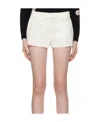 Valentino Off-white Creased Shorts In Nude
