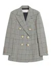 Valentino Houndstooth Wool Blazer Ivory And Black In Multi
