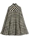 Valentino Virgin Wool-blend Cape In Black