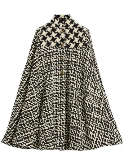 VALENTINO GEOMETRIC TWEED CAPE