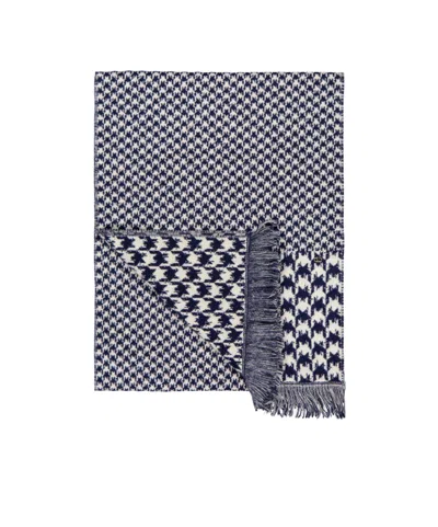 Valentino Houndstooth Scarf In Gray