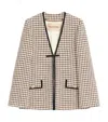 Valentino Houndstooth Tie-detail Blazer In Multi
