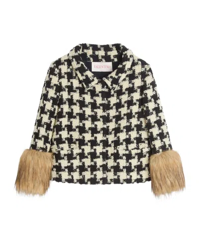 VALENTINO VALENTINO STRAIGHT HEM TWEED JACKET