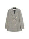 Valentino Houndstooth Wool Blazer Ivory And Black In Pattern