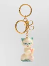 Valentino House Cat Design Keyring With Gold-tone Hardware