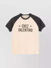 Valentino Sleeve Contrast Graphic Print Crew Neck