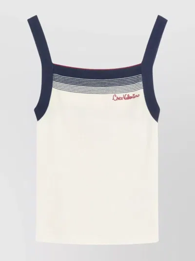 VALENTINO VALENTINO HOUSE RIBBED SLEEVELESS TOP