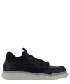 Valentino Garavani Hybrid Rainboot Leather Sneakers With Signature Branding In Black