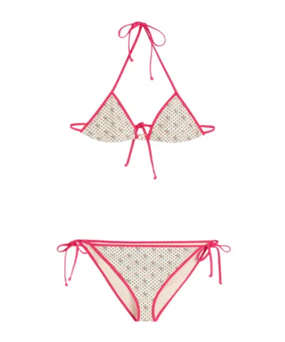 VALENTINO GELATINI PRINT LYCRA BIKINI WITH POLKA DOTS