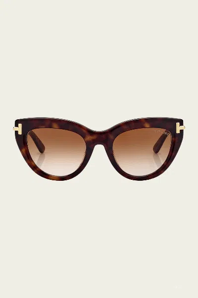 Valentino Icon Cat-eye Sunglasses In Havana Brown