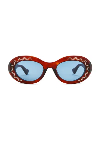 Valentino Icon V Logo Oval Sunglasses In Multi