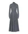 Valentino Iconograph Print Midi Dress In Gray