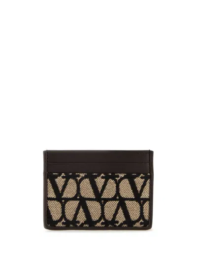 Valentino Garavani Iconographe Cardholder In Brown