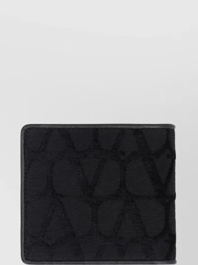 Valentino Garavani Iconographe Print Bi-fold Wallet In Black