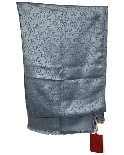 Valentino Iconographe Scarf In Gray